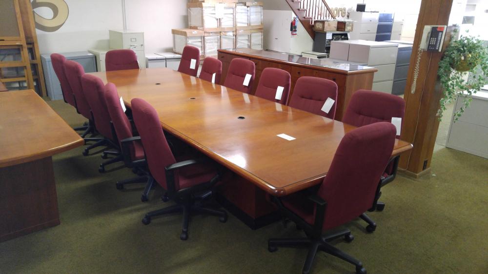 14' Conference Table with Sidebar